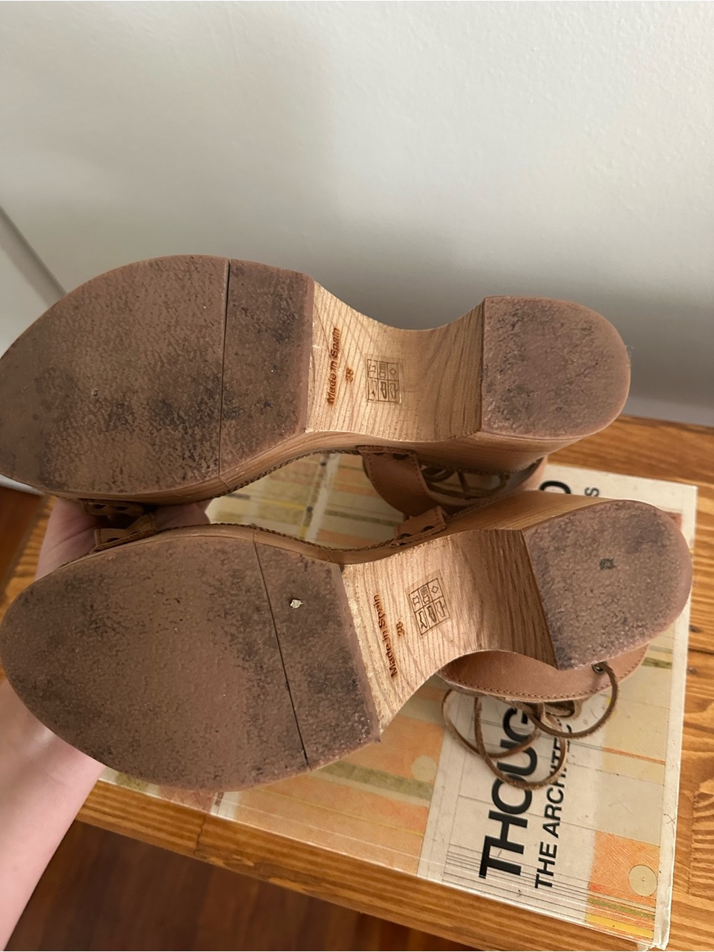 Free People wooden clogs/sandals - Picture 3 of 5